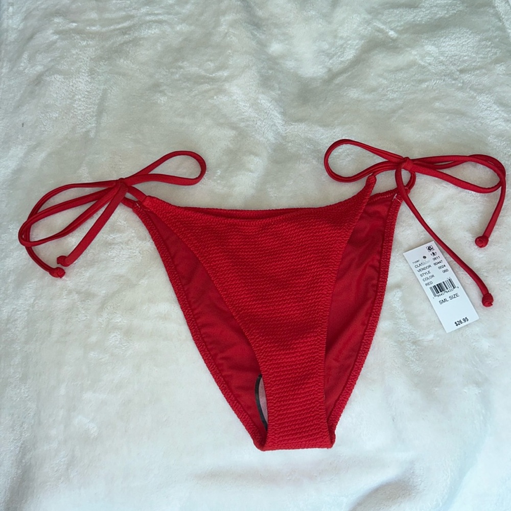 PACSUN New with Tag Red Tie Bikini Bottom